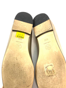 Chanel Gold Ballet Flats