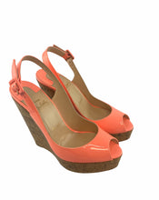 Load image into Gallery viewer, Christian Louboutin Wedge Neon Sandal
