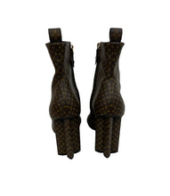 Load image into Gallery viewer, Louis Vuitton Patent Nano Monogram Silhouette Ankle Boots
