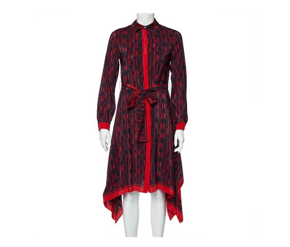 Carolina Herrera Logo Print Dress – thankunext.us
