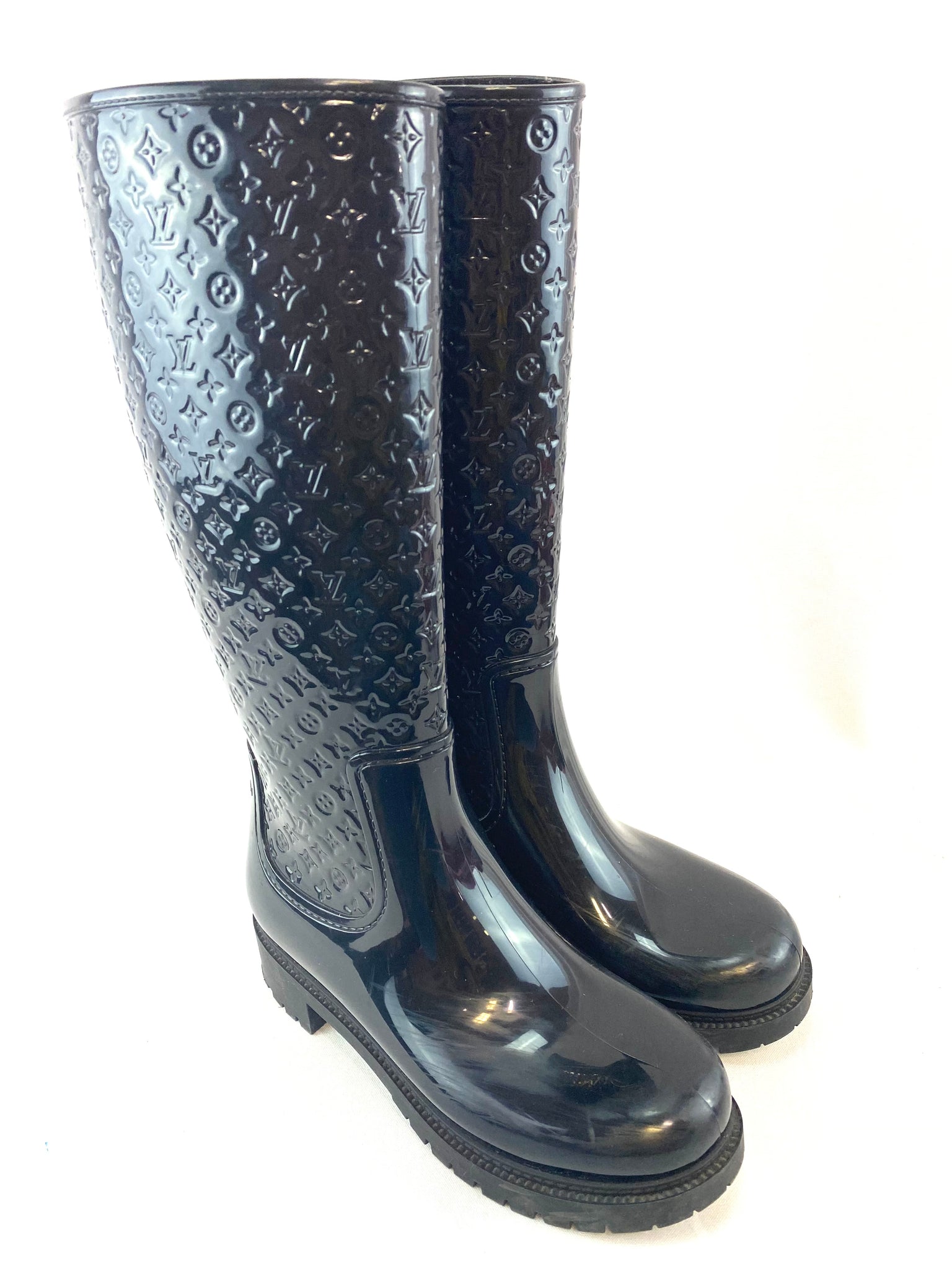 Louis Vuitton Leather Rain Boots - ShopStyle