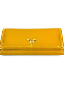 Prada Yellow Leather Wallet