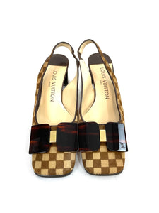 Louis Vuitton DE Pony Hair Sling Back Shoes