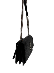 YSL Sunset croc-effect leather shoulder bag