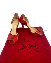 Load image into Gallery viewer, Christian Louboutin Jolie-Noeud Dorcet Red Leather Pumps
