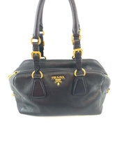 Load image into Gallery viewer, Prada Bauletto Black Leather Handbag
