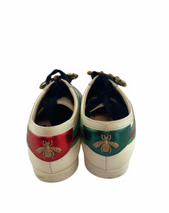 Gucci Ivory Falacer Bowling Sneakers