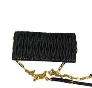 MIU MIU Leather Crossbody Bag In Black