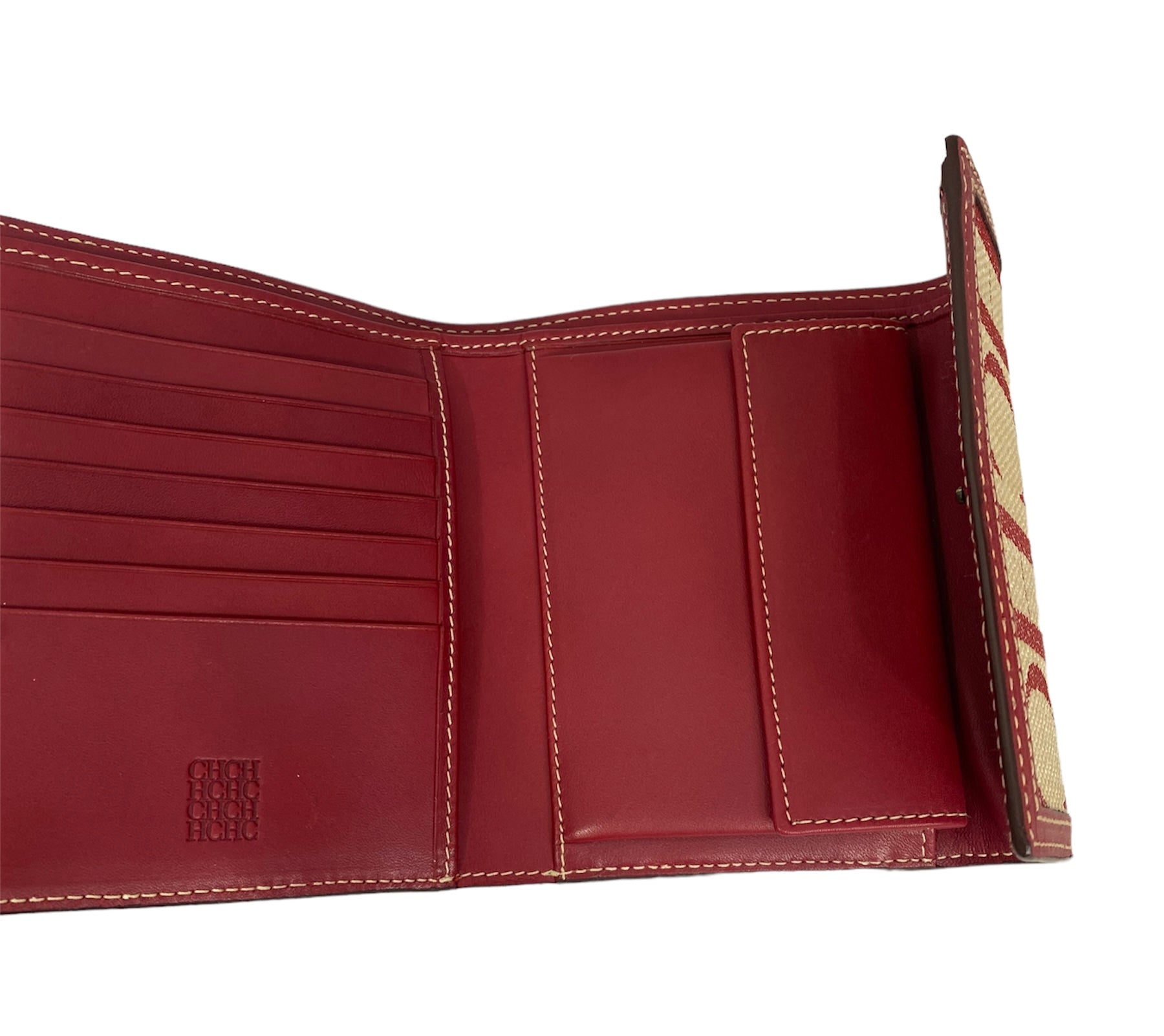 Carolina Herrera Red Canvas Monogram Wallet – thankunext.us