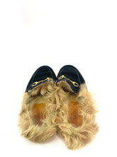 Load image into Gallery viewer, Gucci Black Princetown Velvet Loafers
