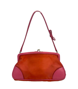 Prada Red/Pink Nylon Kisslock