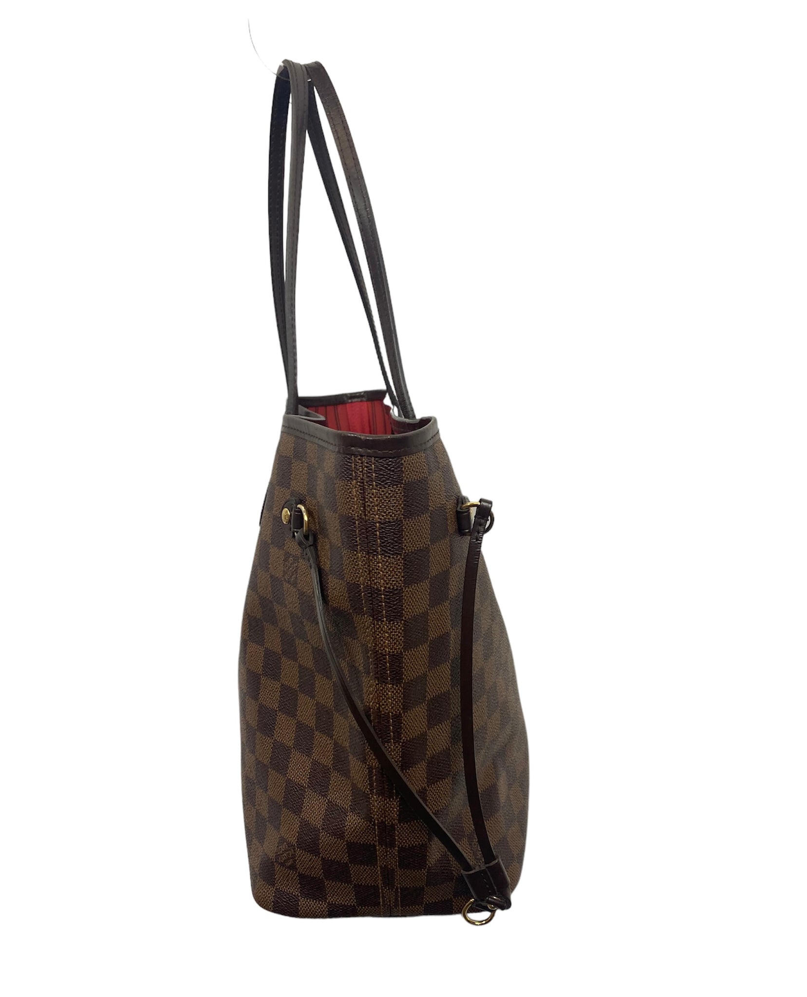 LOUIS VUITTON Damier Ebene Neverfull MM Brown Tote Bag-US