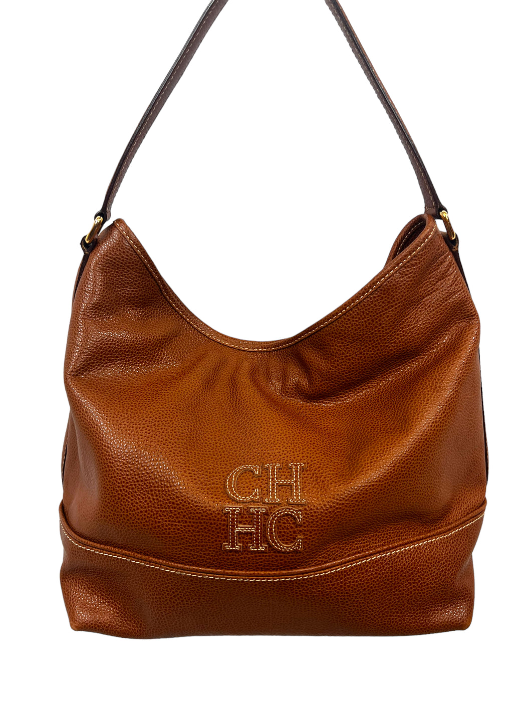 Carolina Herrera Brown Leather Hobo