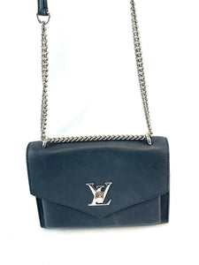 Louis Vuitton Black Leather MYLOCKME CHAIN POCHETTE pre-owned