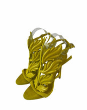 Load image into Gallery viewer, Giuseppe Zanotti Yellow Baroque Leave Sandals
