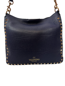 Valentino Garavani flip lock rockstud Navy leather messenger limited multicolor