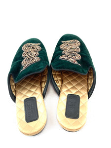 Gucci Mules Green Velluto