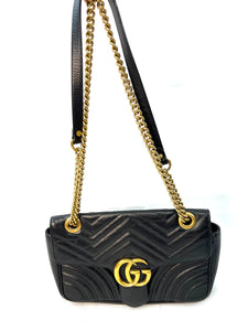 Gucci black GG Black Marmont Small Crossbody