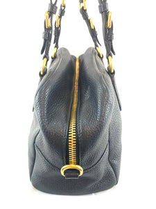 Prada Bauletto Black Leather Handbag