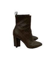 Load image into Gallery viewer, Louis Vuitton Patent Nano Monogram Silhouette Ankle Boots
