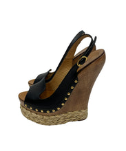 Load image into Gallery viewer, Dolce Gabanna Espadrilles and leather wedges (black) size 40
