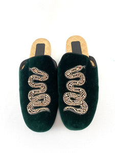 Gucci Mules Green Velluto