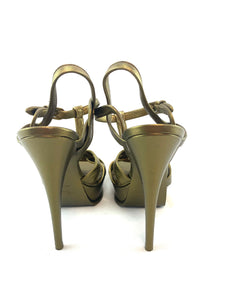 YSL Tribute Sandal Platform Bronze