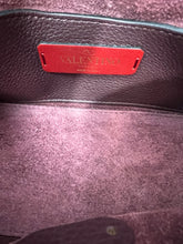 Load image into Gallery viewer, Valentino Garavani Burgundy Mini Leather Rockstud Flap Shoulder Bag
