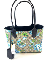 Load image into Gallery viewer, Gucci Small Reversible GG Supreme &amp; Leather Blooms Tote
