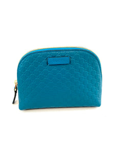 Gucci Blue Guccissima Cosmetic Bag