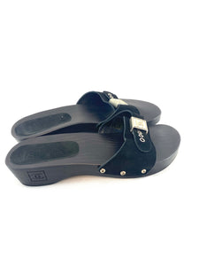 Chanel Black Clogs Sandals