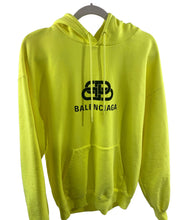 Load image into Gallery viewer, Balenciaga Neon Yellow Sweatshirt Hoodie
