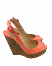 Load image into Gallery viewer, Christian Louboutin Wedge Neon Sandal
