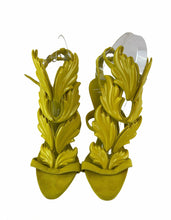 Load image into Gallery viewer, Giuseppe Zanotti Yellow Baroque Leave Sandals
