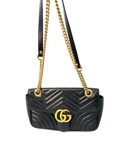 Gucci black GG Black Marmont Small Crossbody