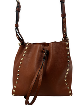 Load image into Gallery viewer, Valentino Garavani Rockstud Flip-Lock Messenger Bag, Tan
