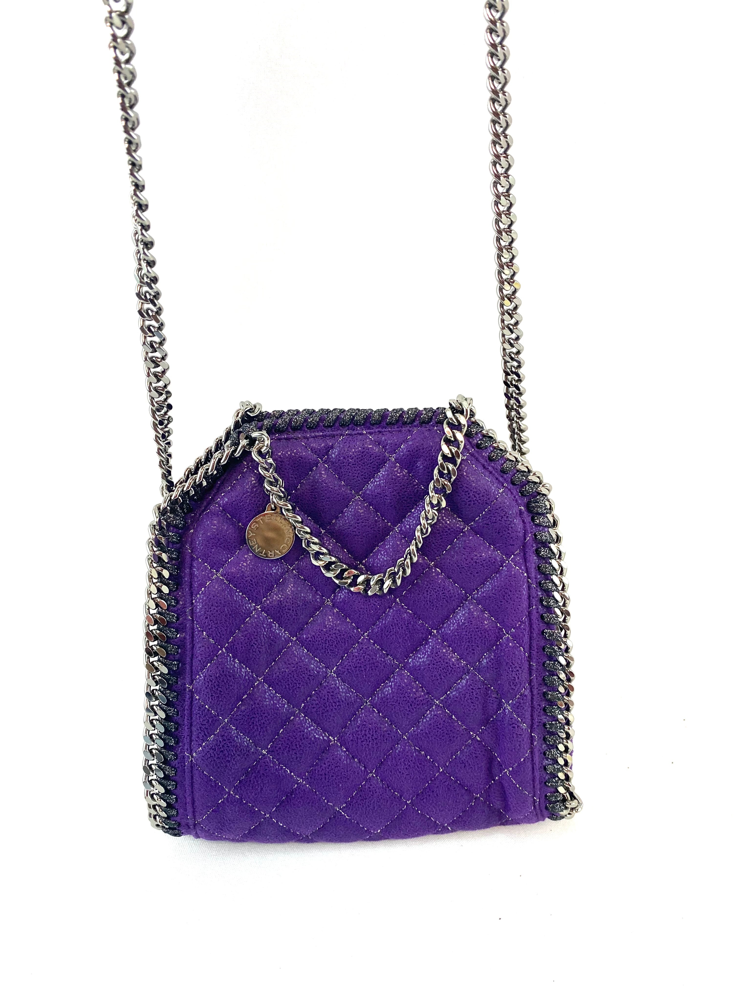 Stella McCartney Mini Purple Falabella Crossbody Bag