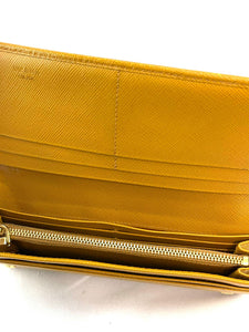 Prada Yellow Leather Wallet