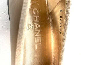 Chanel Gold Ballet Flats