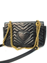 Load image into Gallery viewer, Gucci black GG Black Marmont Small Crossbody
