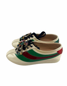 Gucci Ivory Falacer Bowling Sneakers