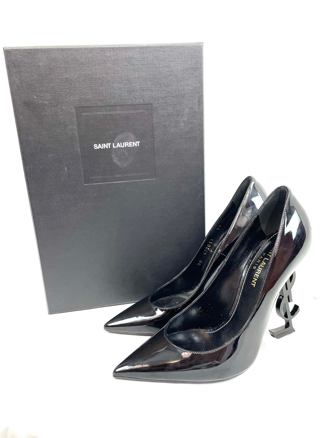 YSL Black Opyum 110 Patent Leather Pumps