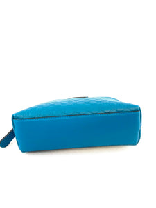 Gucci Blue Guccissima Cosmetic Bag