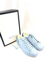 Load image into Gallery viewer, Gucci New Ace Blue Perforated Sneakers
