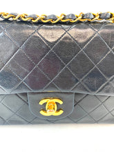 Load image into Gallery viewer, Chanel Small Black Lambskin Flap Bag
