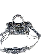 Load image into Gallery viewer, Balenciaga Mini City Bag Metallic Python
