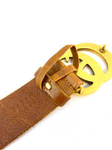 Gucci GG Brown Leather Belt