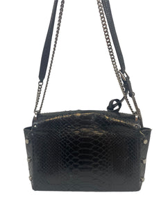 Jimmy Choo Metallic Black Python Crossbody