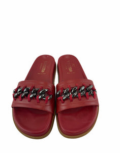 Valentino Garavani Chunky Red Chain Slides