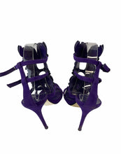 Load image into Gallery viewer, Giuseppe Zanotti Purple Baroque Leave Sandals
